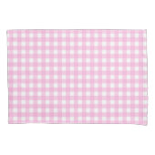 Pastel Pink Gingham Pattern Kissenbezug (Vorderseite)