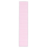 Pastel Pink Gingham Pattern Mittelgroßer Tischläufer (Vorderseite)