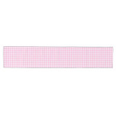 Pastel Pink Gingham Pattern Mittelgroßer Tischläufer (Horizontal)