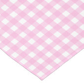 Pastel Pink Gingham Pattern Mittelgroßer Tischläufer (Ecke)