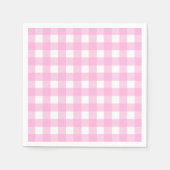 Pastel Pink Gingham Pattern Serviette (Vorderseite)