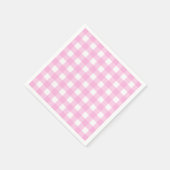 Pastel Pink Gingham Pattern Serviette (Ecke)