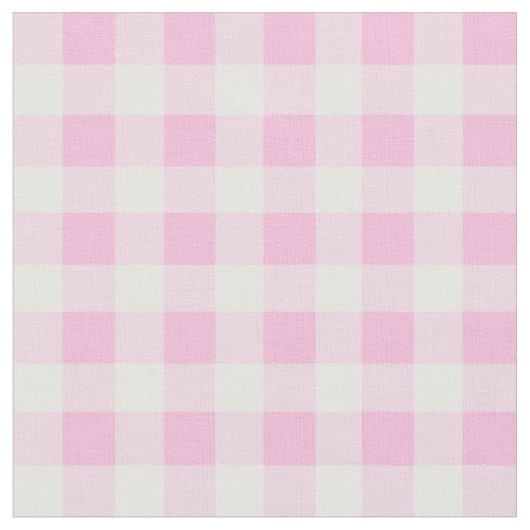 Pastel Pink Gingham Pattern Stoff (Nahaufnahme)