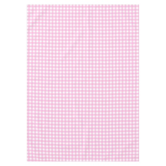 Pastel Pink Gingham Pattern Tischdecke (Vorderseite)