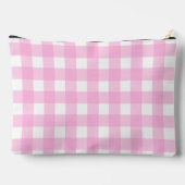 Pastel Pink Gingham Pattern Zubehörtasche (Rückseite)