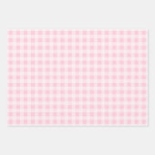 Pastel Pink Gingham Wrapping Paper Sheets Geschenkpapier Set (Vorderseite 3)