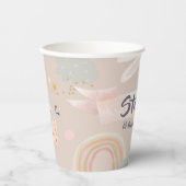 Pastel Pink Girl Birthday Сustom Paper cup Pappbecher (Vorderseite)