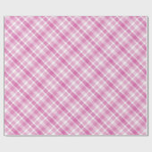 Pastel Pink Girly Kariert Tartan Karo Geschenkpapier (Flach)