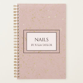 Pastel Pink Glitzer Nail Salon Manicurist Planer