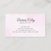 Pastel Pink Gold Glitzer Agate Hair Stylist Salon Visitenkarte (Vorderseite)