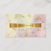 Pastel Pink Gold Grungy Dandelion Confetti Vip Visitenkarte (Vorderseite)