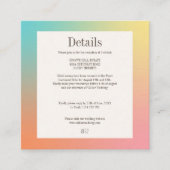 Pastel Pink Gradient Retro Elegante Hochzeit Begleitkarte (Vorderseite)