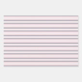 PASTEL PINK GRAU WHITE BLUME & STREIFEN GESCHENKPAPIER SET (Vorderseite 2)