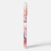 PASTEL PINK GRAU WHITE VALENTINE LIEBE HERZEN Case-Mate iPhone HÜLLE (Rückseite / Rechts)