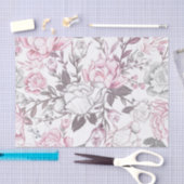 PASTEL PINK & GRAY BABY MÄDCHEN BLUME SEIDENPAPIER (Handwerk)