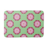 Pastel Pink Green Asian Medallion Floral Badematte (Vorderseite)