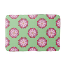 Pastel Pink Green Asian Medallion Floral