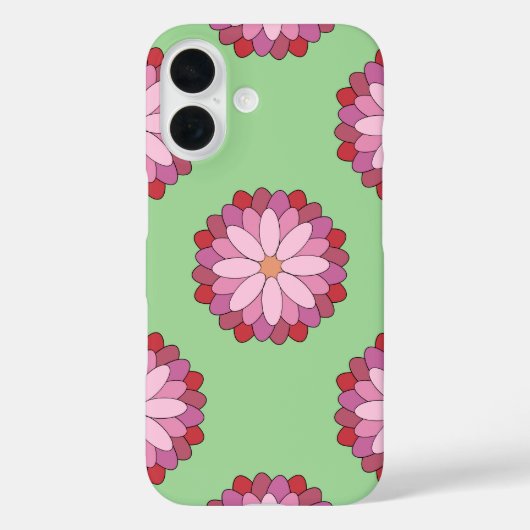 Pastel Pink Green Asian Medallion Floral Case-Mate iPhone Hülle (Rückseite)