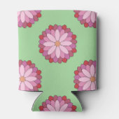 Pastel Pink Green Asian Medallion Floral Dosenkühler (Rückseite)