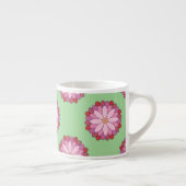 Pastel Pink Green Asian Medallion Floral Espressotasse (Rechts)