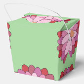 Pastel Pink Green Asian Medallion Floral Geschenkschachtel (Rückseite)