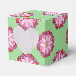 Pastel Pink Green Asian Medallion Floral Geschenkschachtel