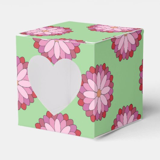 Pastel Pink Green Asian Medallion Floral Geschenkschachtel (Vorderseite)