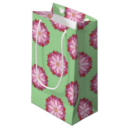 Pastel Pink Green Asian Medallion Floral Kleine Geschenktüte