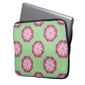 Pastel Pink Green Asian Medallion Floral Laptopschutzhülle (Vorderseite Links)