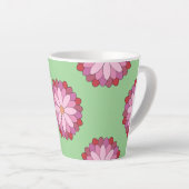 Pastel Pink Green Asian Medallion Floral Milchtasse (Rechte Ecke)
