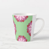 Pastel Pink Green Asian Medallion Floral Milchtasse (Rechts)