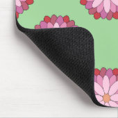 Pastel Pink Green Asian Medallion Floral Mousepad (Ecke)