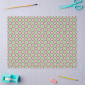Pastel Pink Green Asian Medallion Floral Seidenpapier (Basteln)