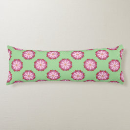 Pastel Pink Green Asian Medallion Floral Seitenschläferkissen