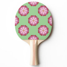 Pastel Pink Green Asian Medallion Floral
