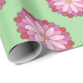 Pastel Pink Green Asian Medallion Geschenkpapier (Rolleneckpunkt)