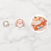 PASTEL PINK & GREEN FALL PUMPKINS & BLUME KONFETTI (Vorderseiten)