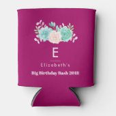 Pastel Pink & Green Floral Bouquet Geburtstag Dosenkühler (Vorderseite)