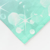 Pastel Pink & Green Glam Bokeh Glitzer & Glitzern Fleecedecke (Ecke)