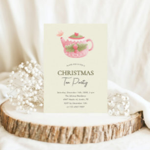 Pastel Pink Grün Weihnachtsgebäck Party Einladung
