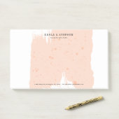 Pastel-Pink-Grungy-Pinselstrich Post-it Klebezettel (Auf Schreibtisch)