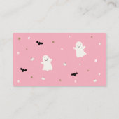 Pastel Pink Halloween Diaper Raffel Begleitkarte (Rückseite)
