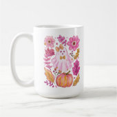 Pastel Pink Halloween Ghost Kaffeetasse (Links)