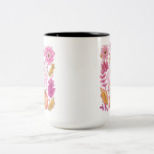 Pastel Pink Halloween Ghost Zweifarbige Tasse (Mittel)