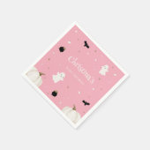 Pastel Pink Halloween Kinderdusche Serviette (Ecke)