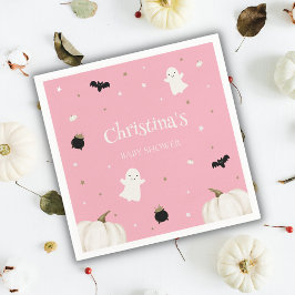 Pastel Pink Halloween Kinderdusche Serviette