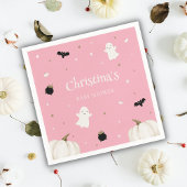 Pastel Pink Halloween Kinderdusche Serviette