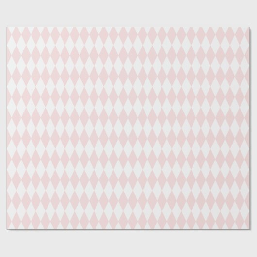 Pastel Pink Harlequin Muster Geschenkpapier (Flach)