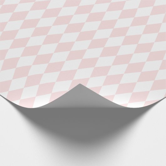 Pastel Pink Harlequin Muster Geschenkpapier (Ecke)