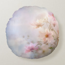 Pastel Pink Hazy Spring Petals Florals von Ava Rundes Kissen